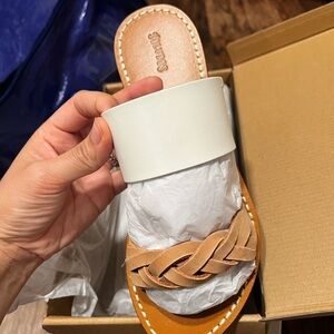 Soludos Women's Cream and Tan Braided Sandals